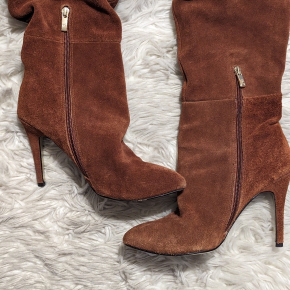 Final Price Kristin Cavallari Calissa OTK Slouch Suede Boots in Ginger Velvet - Picture 4 of 16